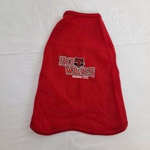 Dog Shirt Fleece Arkansas Red Wolves Pullover Large